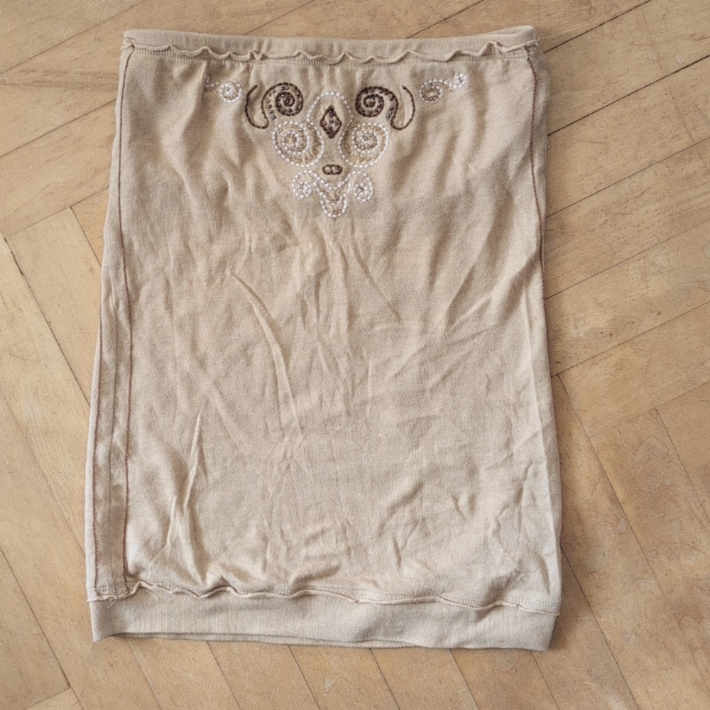 Beige Hollister beaded tube top size S